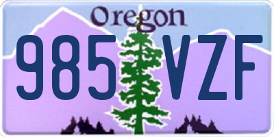 OR license plate 985VZF