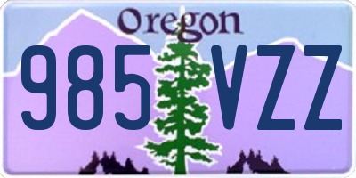 OR license plate 985VZZ
