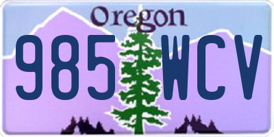 OR license plate 985WCV