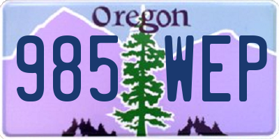 OR license plate 985WEP