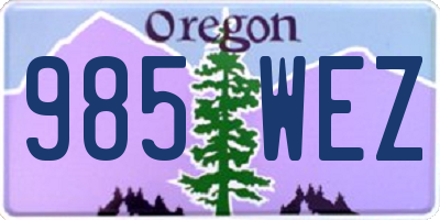 OR license plate 985WEZ