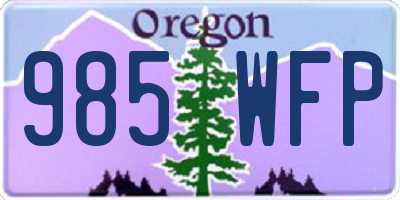 OR license plate 985WFP