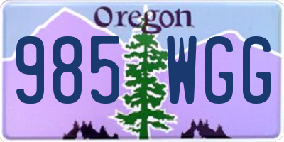 OR license plate 985WGG
