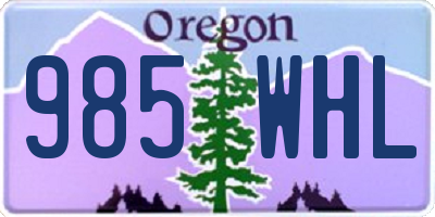 OR license plate 985WHL
