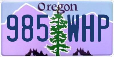 OR license plate 985WHP