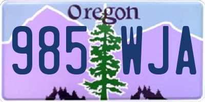 OR license plate 985WJA