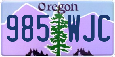 OR license plate 985WJC