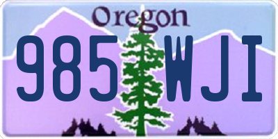 OR license plate 985WJI