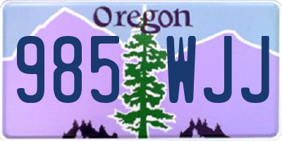 OR license plate 985WJJ