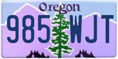 OR license plate 985WJT