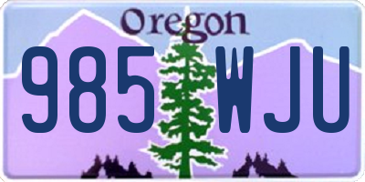 OR license plate 985WJU
