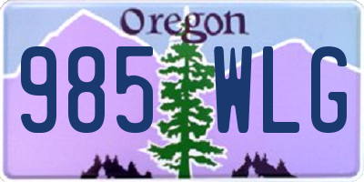 OR license plate 985WLG