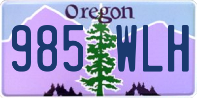 OR license plate 985WLH