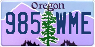 OR license plate 985WME