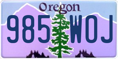 OR license plate 985WOJ