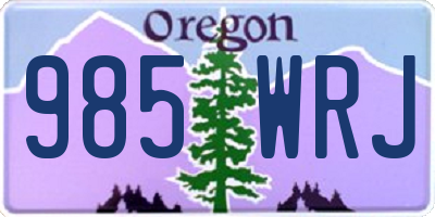 OR license plate 985WRJ