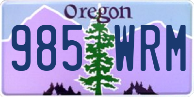 OR license plate 985WRM