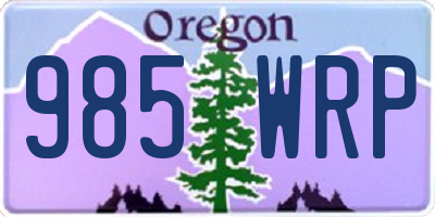 OR license plate 985WRP