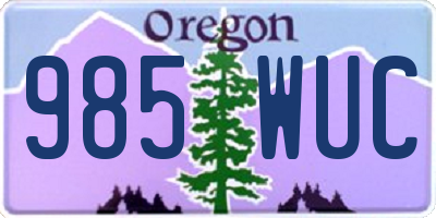 OR license plate 985WUC