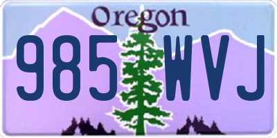 OR license plate 985WVJ