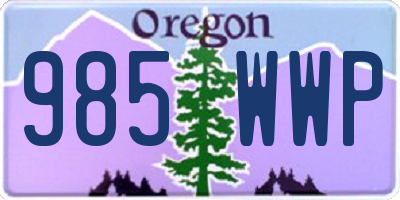 OR license plate 985WWP