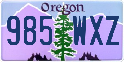 OR license plate 985WXZ