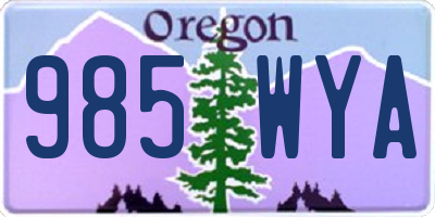 OR license plate 985WYA