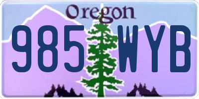 OR license plate 985WYB