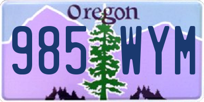 OR license plate 985WYM