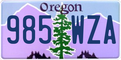 OR license plate 985WZA