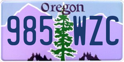OR license plate 985WZC