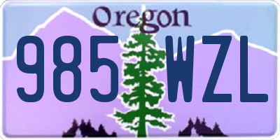 OR license plate 985WZL