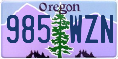 OR license plate 985WZN