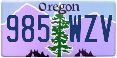 OR license plate 985WZV
