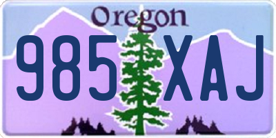 OR license plate 985XAJ