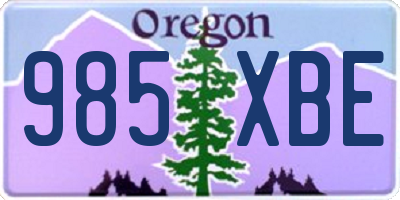 OR license plate 985XBE