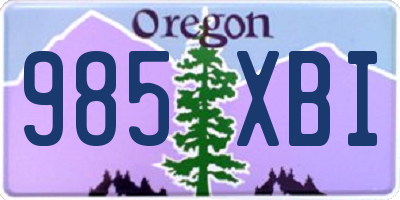 OR license plate 985XBI