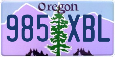 OR license plate 985XBL