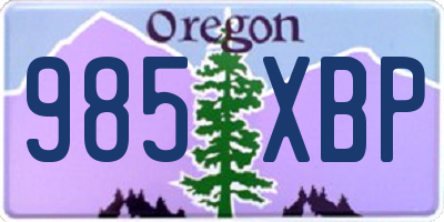 OR license plate 985XBP