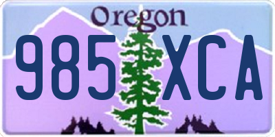 OR license plate 985XCA