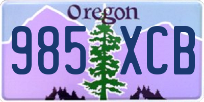 OR license plate 985XCB