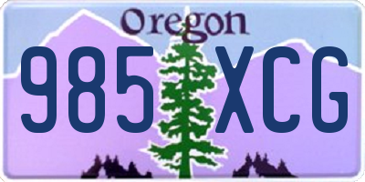 OR license plate 985XCG