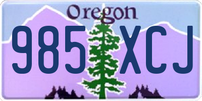 OR license plate 985XCJ