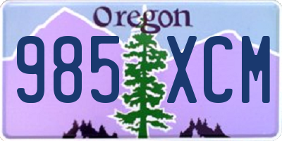 OR license plate 985XCM