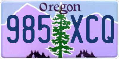 OR license plate 985XCQ