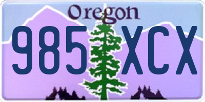 OR license plate 985XCX