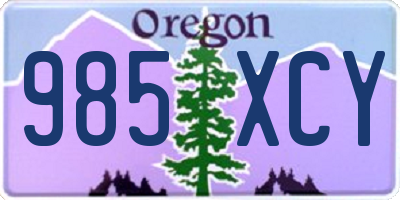 OR license plate 985XCY