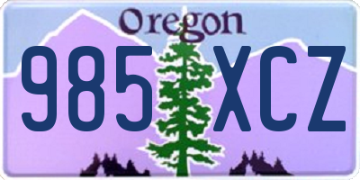 OR license plate 985XCZ