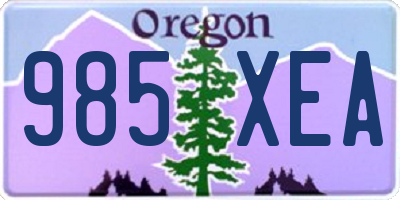 OR license plate 985XEA