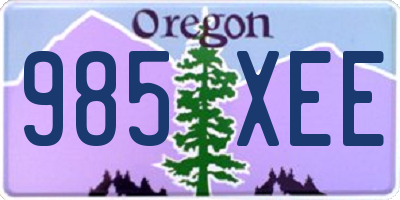OR license plate 985XEE